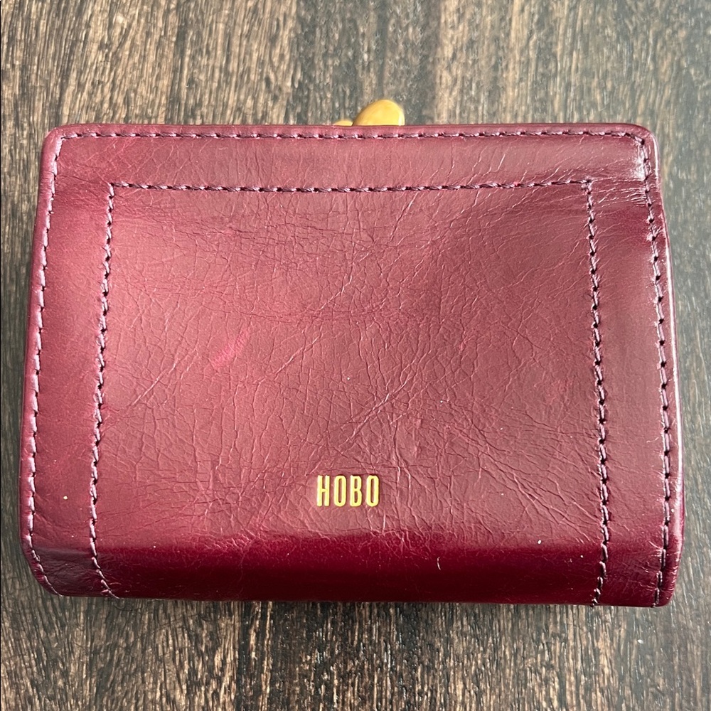 HOBO Deep Burgundy Leather Wallet